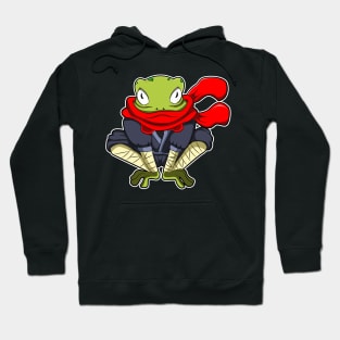 Frog as Ninja with Scarf Hoodie